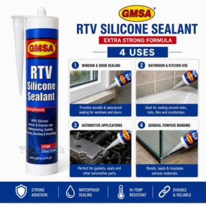 GMSA Clear RTV Silicone Sealant Adhesive 310ML