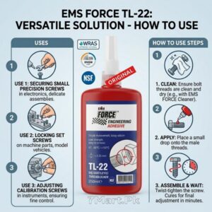 EMS FORCE TL-22 Threadlocker 250ml | Low Strength