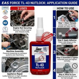 EMS FORCE TL-43 Threadlocker 50ml | Medium Strength