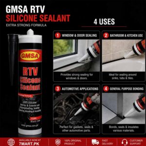GMSA RTV Black Silicone Sealant 310ml | Waterproof Silicone