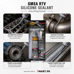 GMSA GREY High Temperature Silicone Sealant 85ml Tube