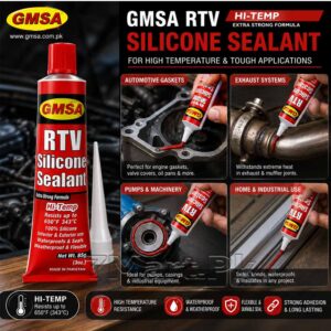 GMSA Red High Temperature Silicone Sealant 85ml Tube
