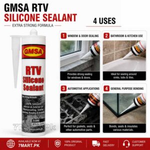 GMSA RTV White Silicone Sealant 310ml | Waterproof Silicone