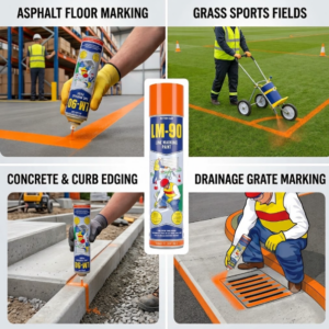 LM-90 Orange Line Marking Paint Spray | 7mart.pk