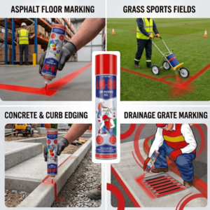 LM-90 Red, Line Marking Paint Spray | 7mart.pk